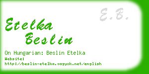 etelka beslin business card